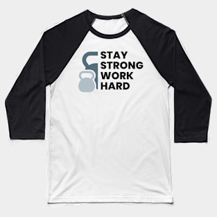 Gym motivational quote typography design Baseball T-Shirt